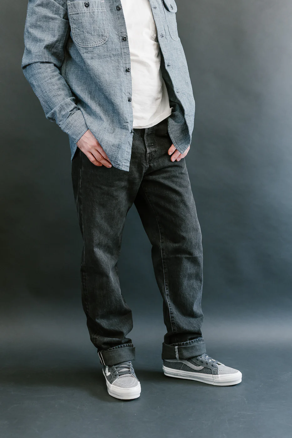 15oz - Washed Selvedge Strider Pant - Stealth - Image 15