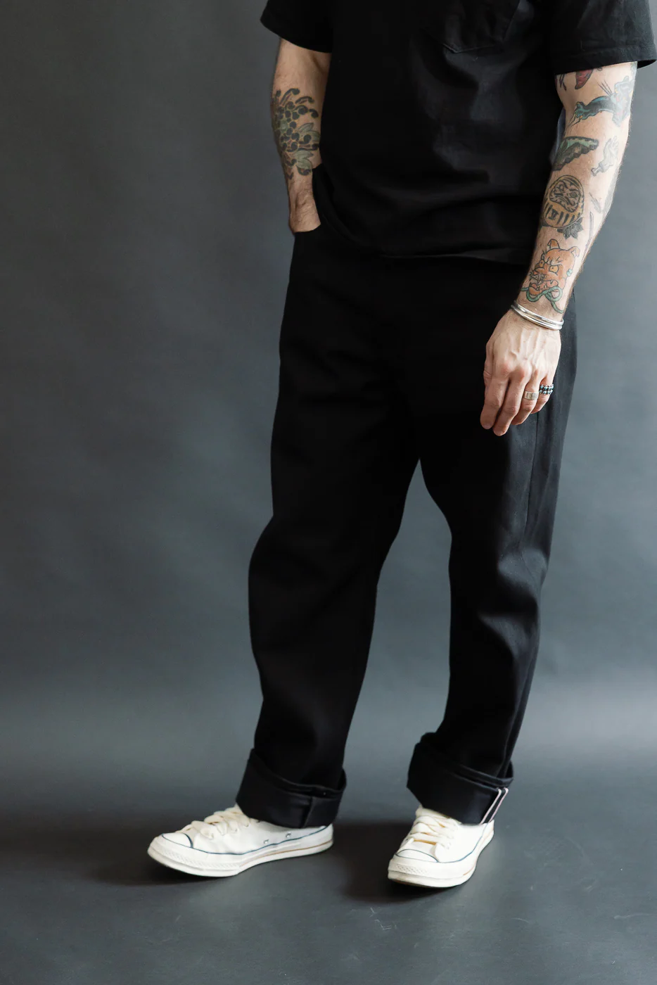 17oz - Relaxed Cryptic Strider Selvedge - Stealth - Image 11