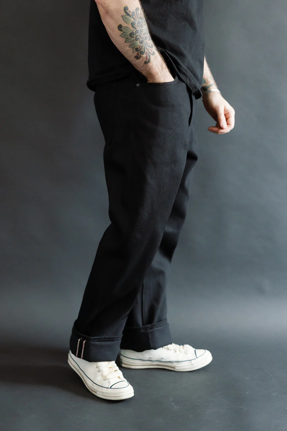 17oz - Relaxed Cryptic Strider Selvedge - Stealth - Image 14