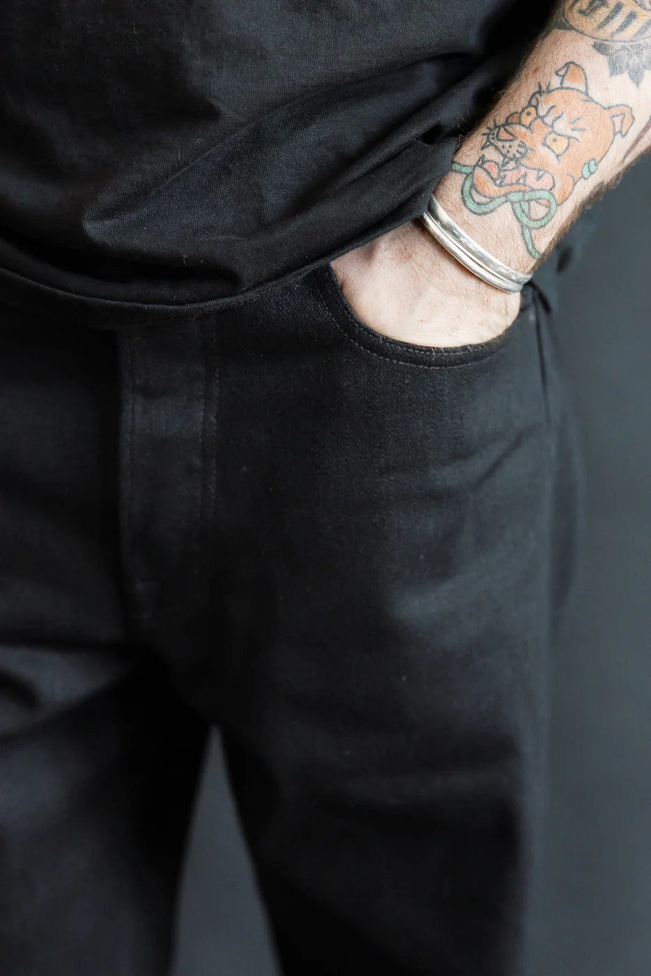 17oz - Relaxed Cryptic Strider Selvedge - Stealth - Image 16