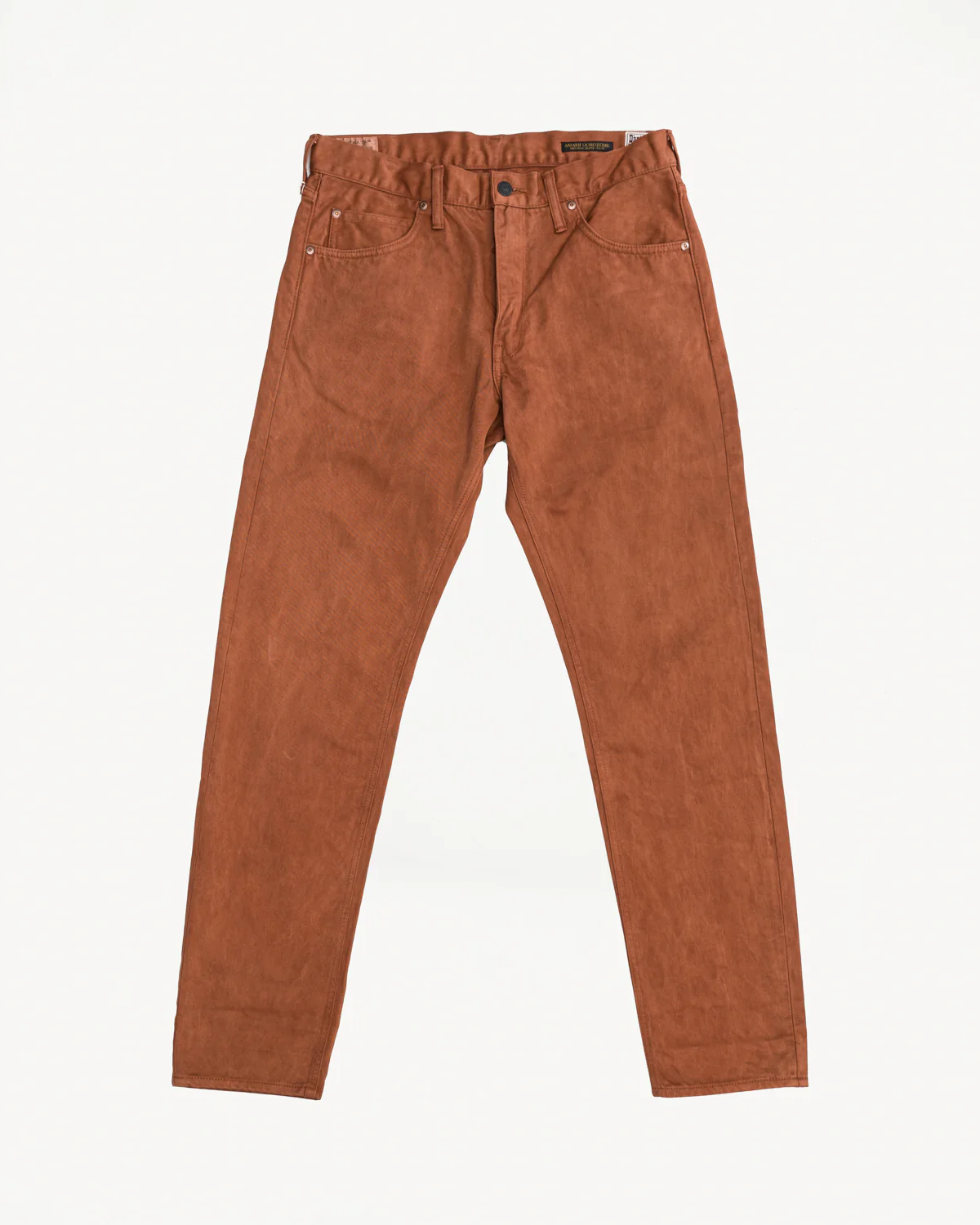 1852S - "Amami Dorozome" Relaxed Tapered Mud Dyed Eastern Jeans - Brown