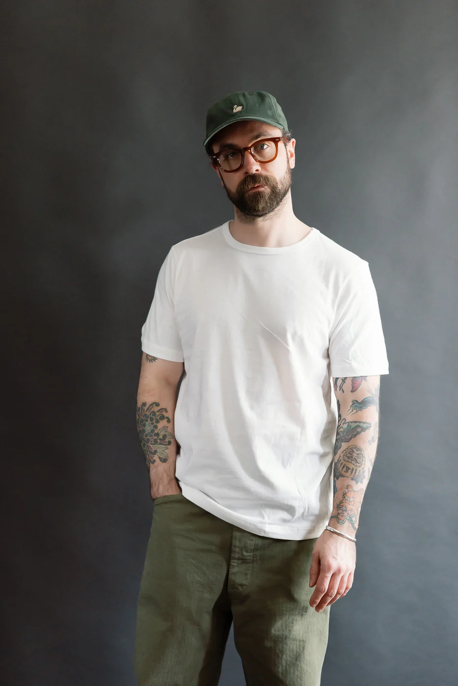 1950s.01 - 4.6oz Loopwheeled T-Shirt Classic Fit - White - Image 8