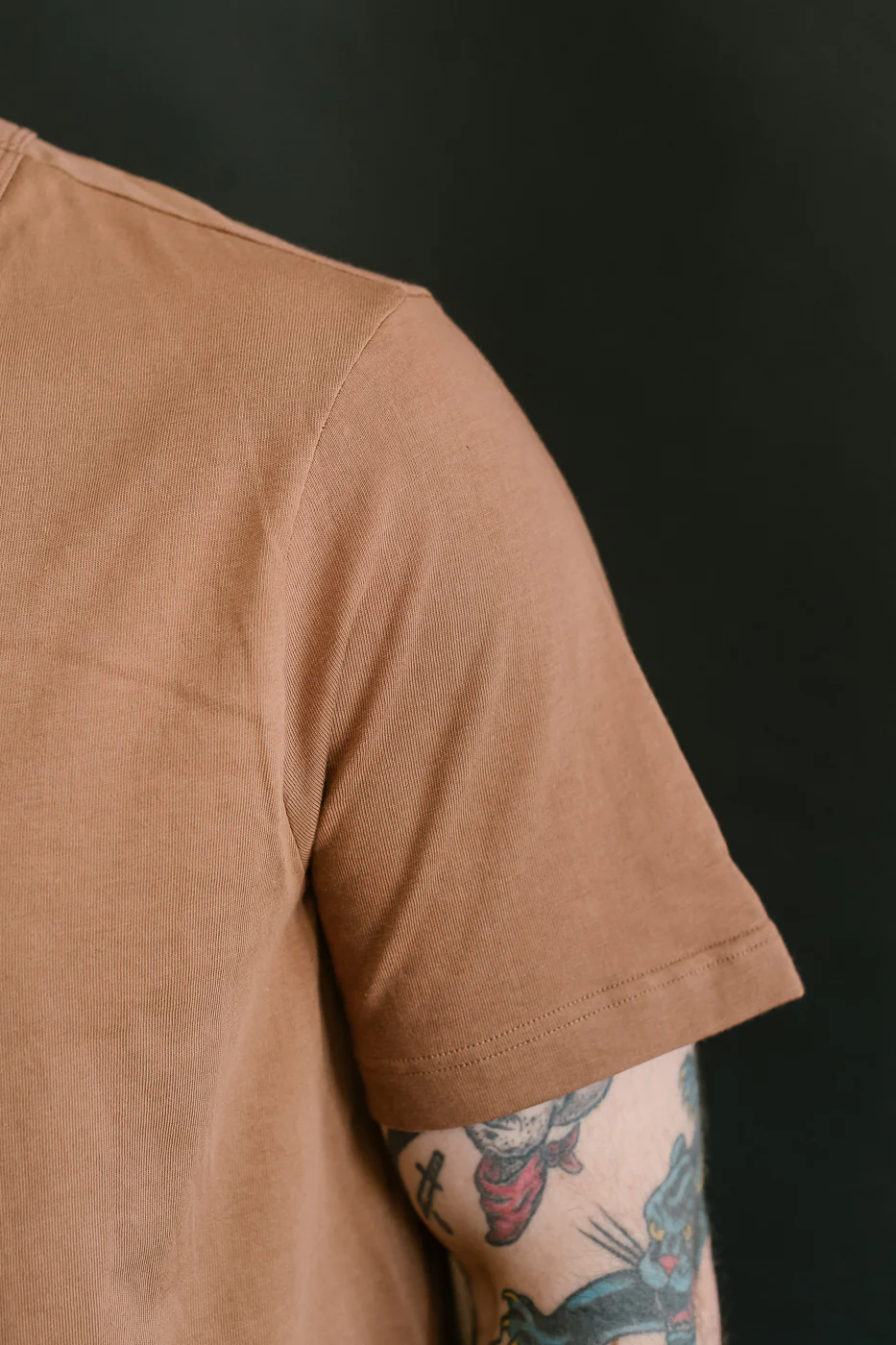 1950s.12 - 4.6oz Loopwheeled T-Shirt Classic Fit - Nut - Image 15