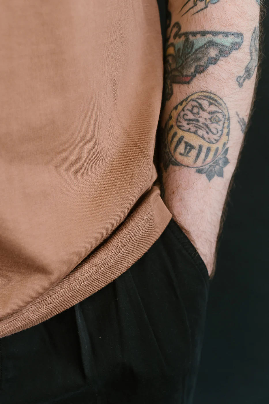 1950s.12 - 4.6oz Loopwheeled T-Shirt Classic Fit - Nut - Image 17