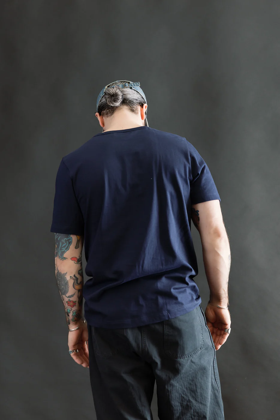 1950s.66 - 4.6oz Loopwheeled T-Shirt Classic Fit - Ink Blue - Image 10