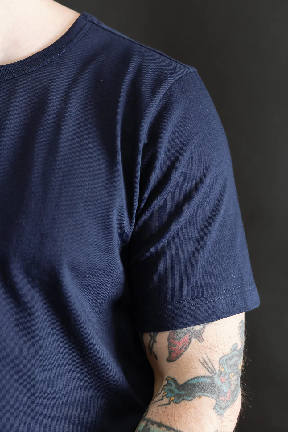 1950s.66 - 4.6oz Loopwheeled T-Shirt Classic Fit - Ink Blue - Image 13
