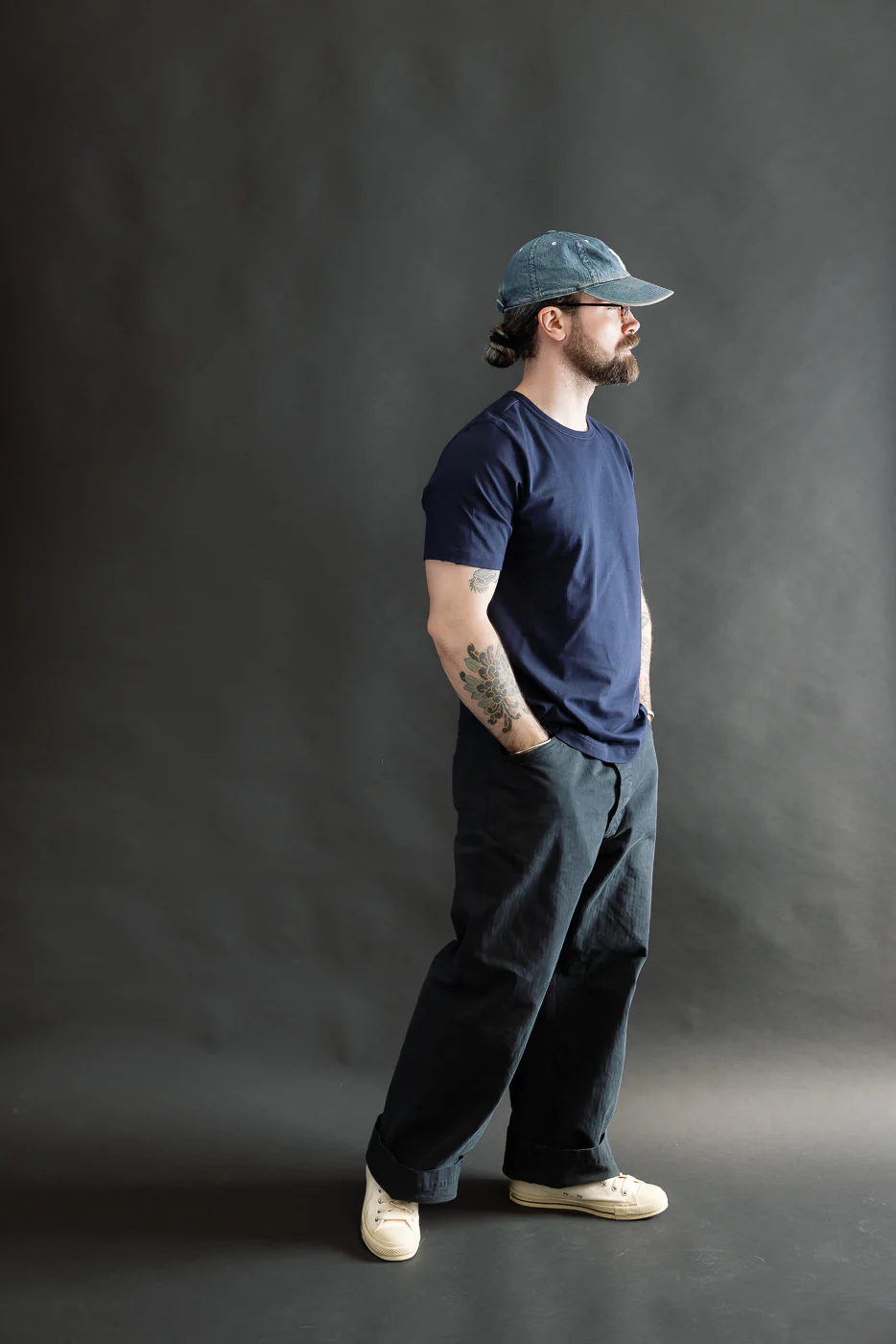 1950s.66 - 4.6oz Loopwheeled T-Shirt Classic Fit - Ink Blue - Image 6