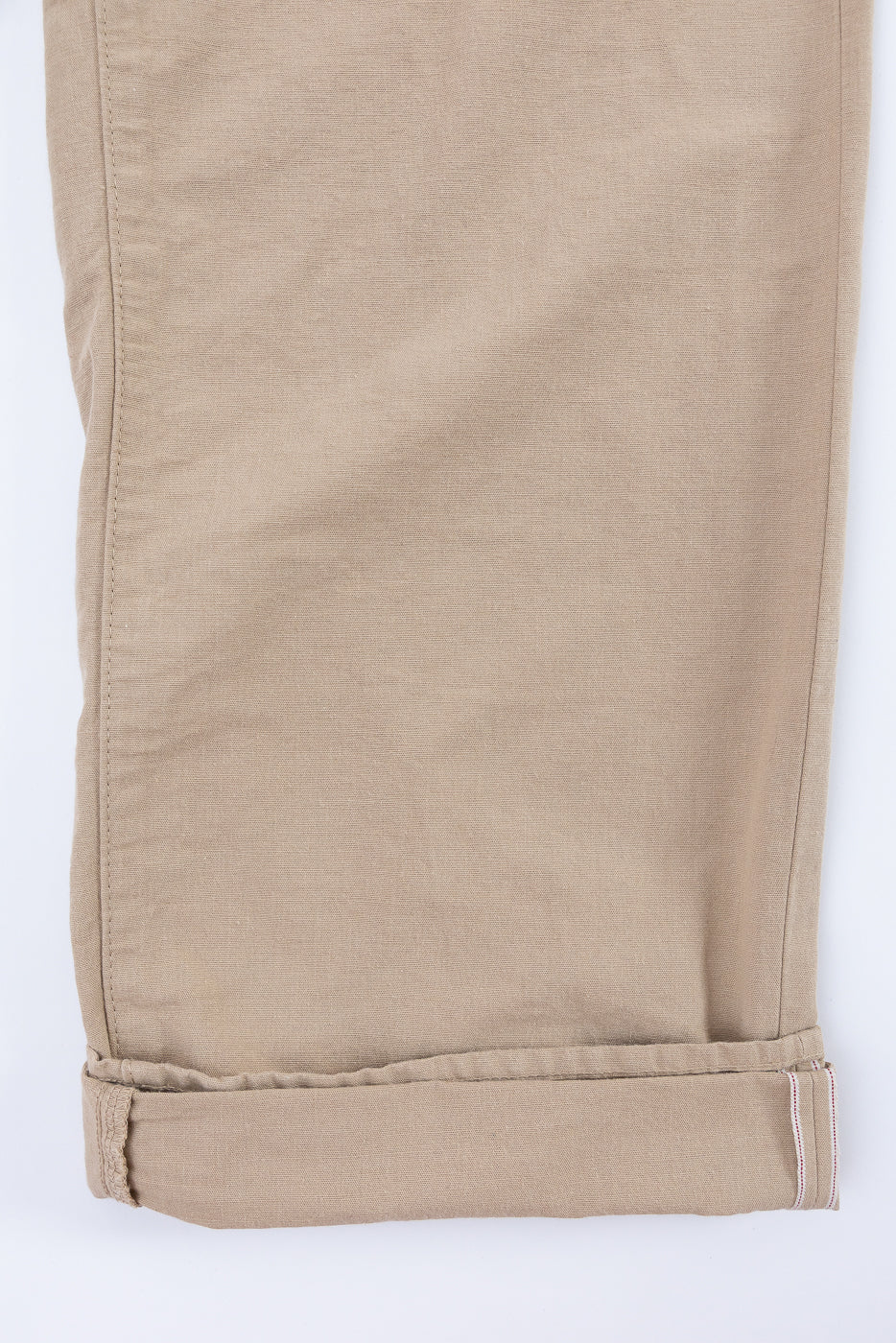 200-8BE - 8oz "Beige Betacham" Selvedge Chambray Pants - Wide Straight - Image 5