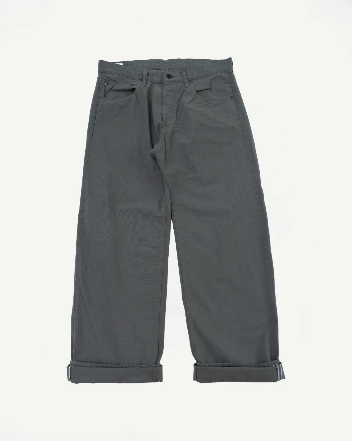 200-8GG - 8oz "Green Betacham" Selvedge Chambray Pants - Wide Straight