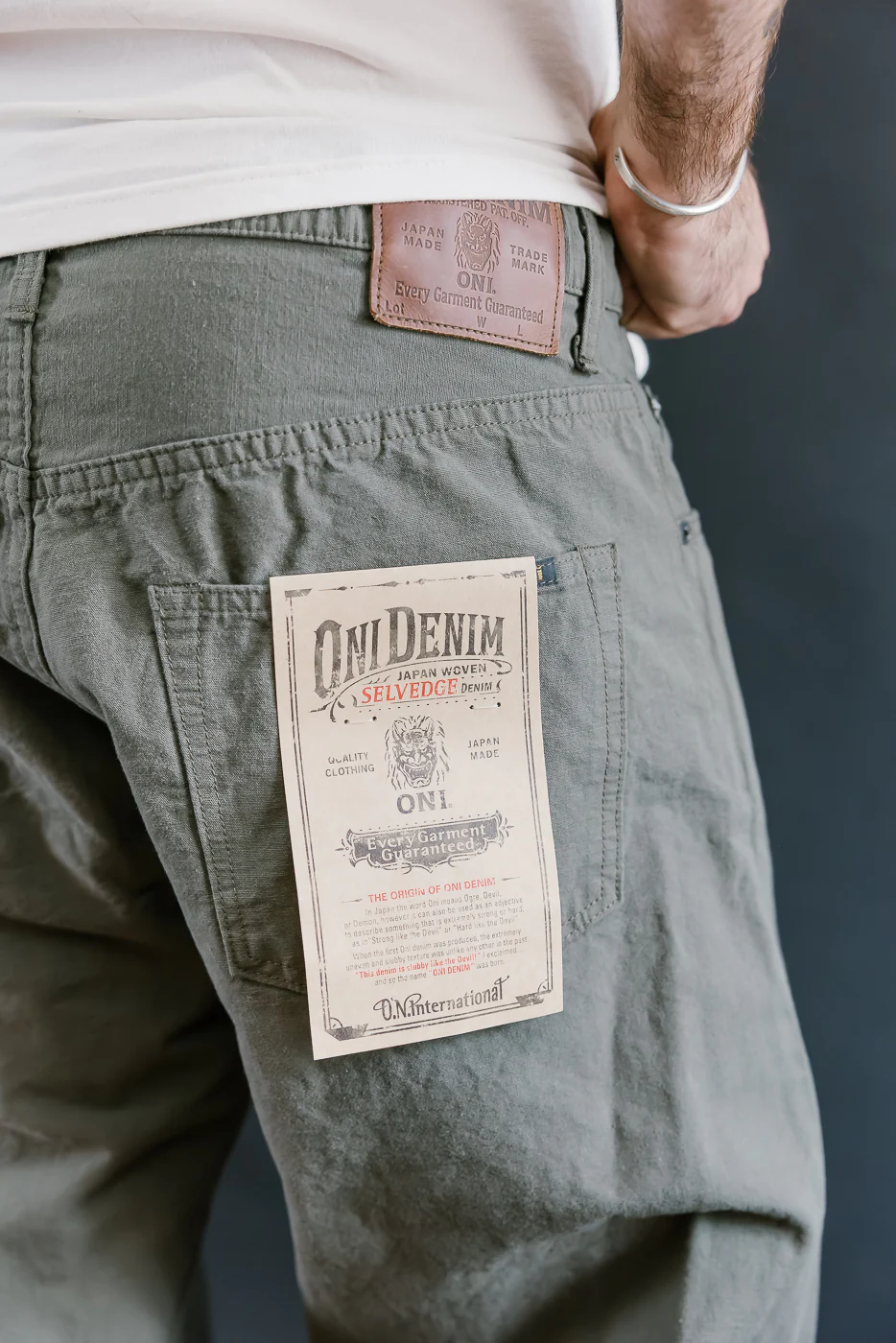 200-8GG - 8oz "Green Betacham" Selvedge Chambray Pants - Wide Straight - Image 19