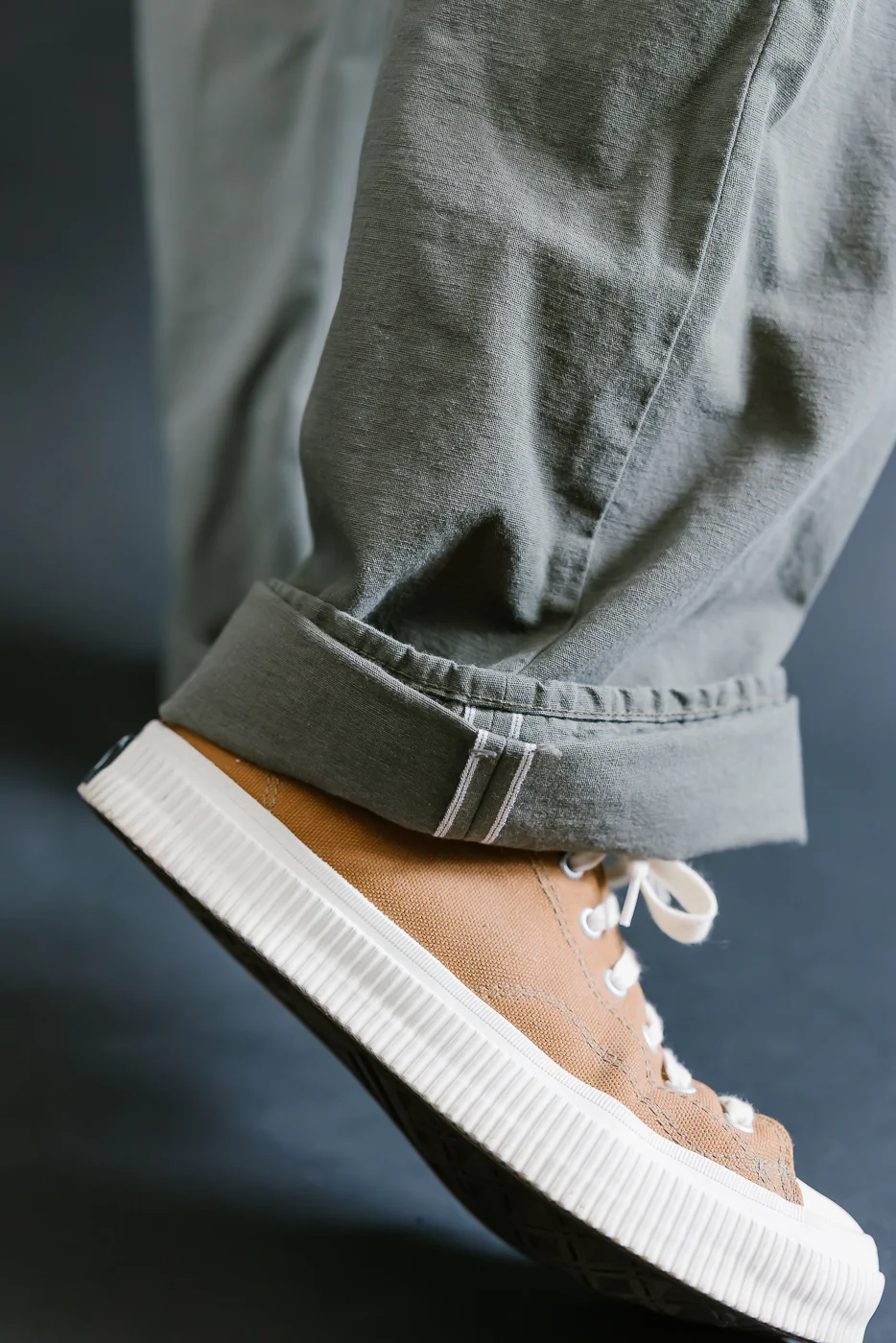 200-8GG - 8oz "Green Betacham" Selvedge Chambray Pants - Wide Straight - Image 21