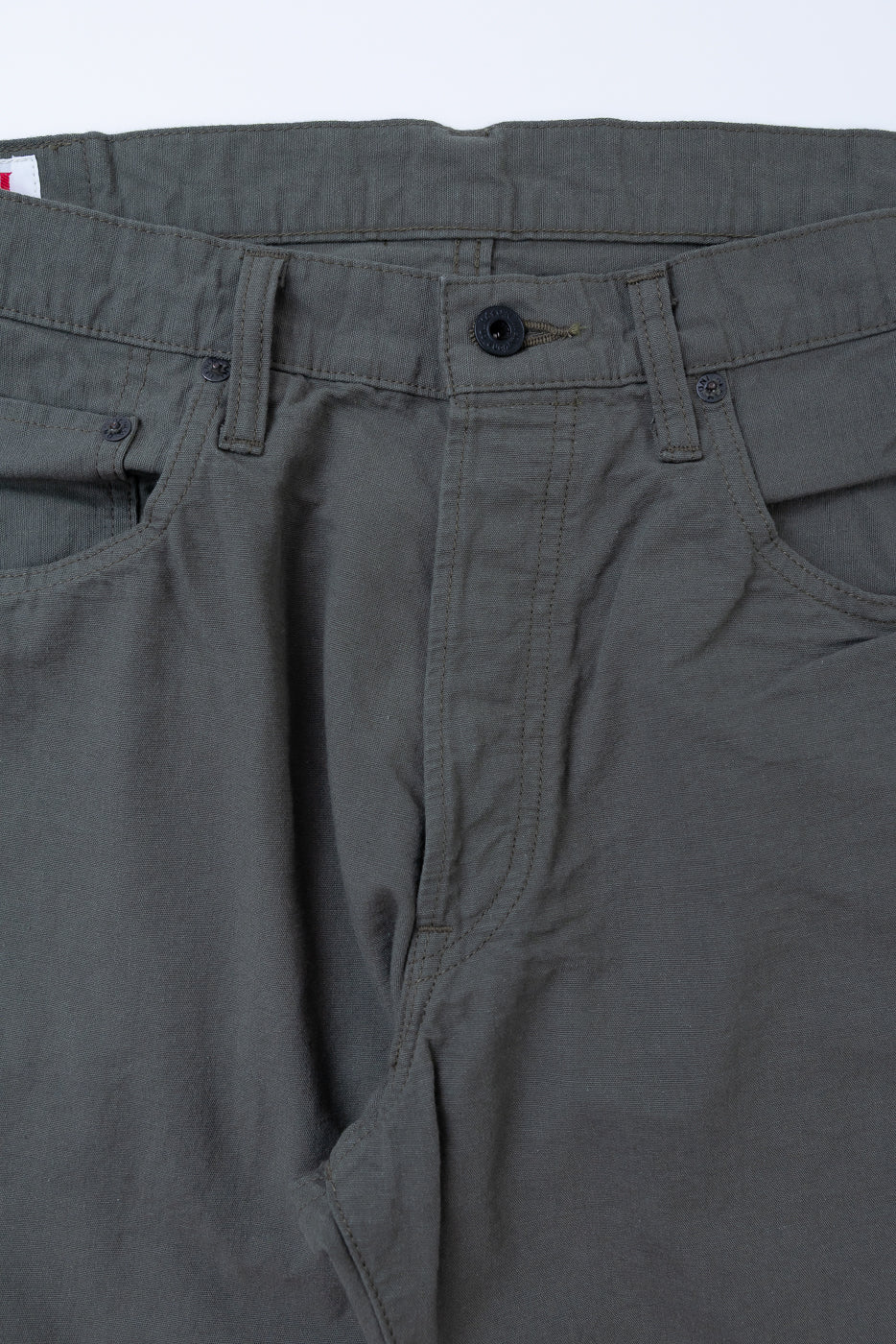 200-8GG - 8oz "Green Betacham" Selvedge Chambray Pants - Wide Straight - Image 3