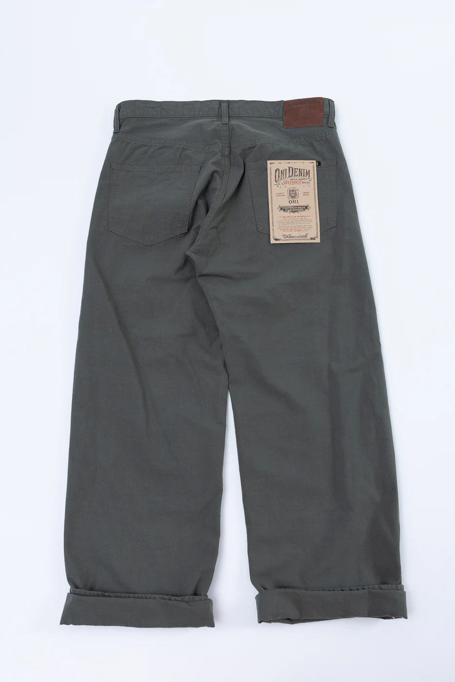 200-8GG - 8oz "Green Betacham" Selvedge Chambray Pants - Wide Straight - Image 6