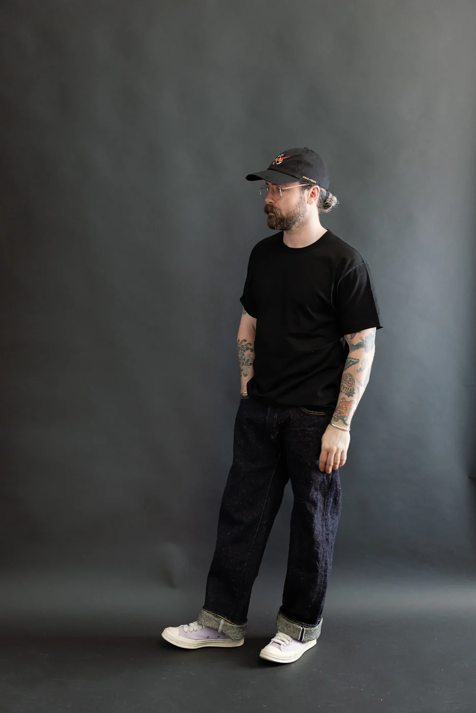 200-ASPHALT - 20oz "Asphalt" Selvedge Denim - Wide Straight - Image 8