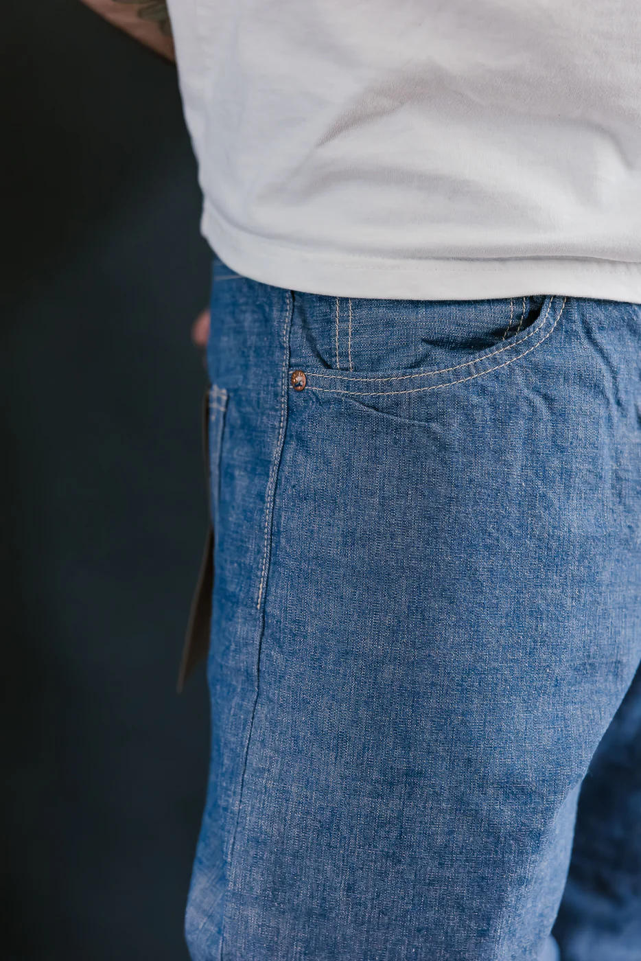 200-HCSV - 8oz "Selvedge Chambray" Denim - Wide Straight - Image 17