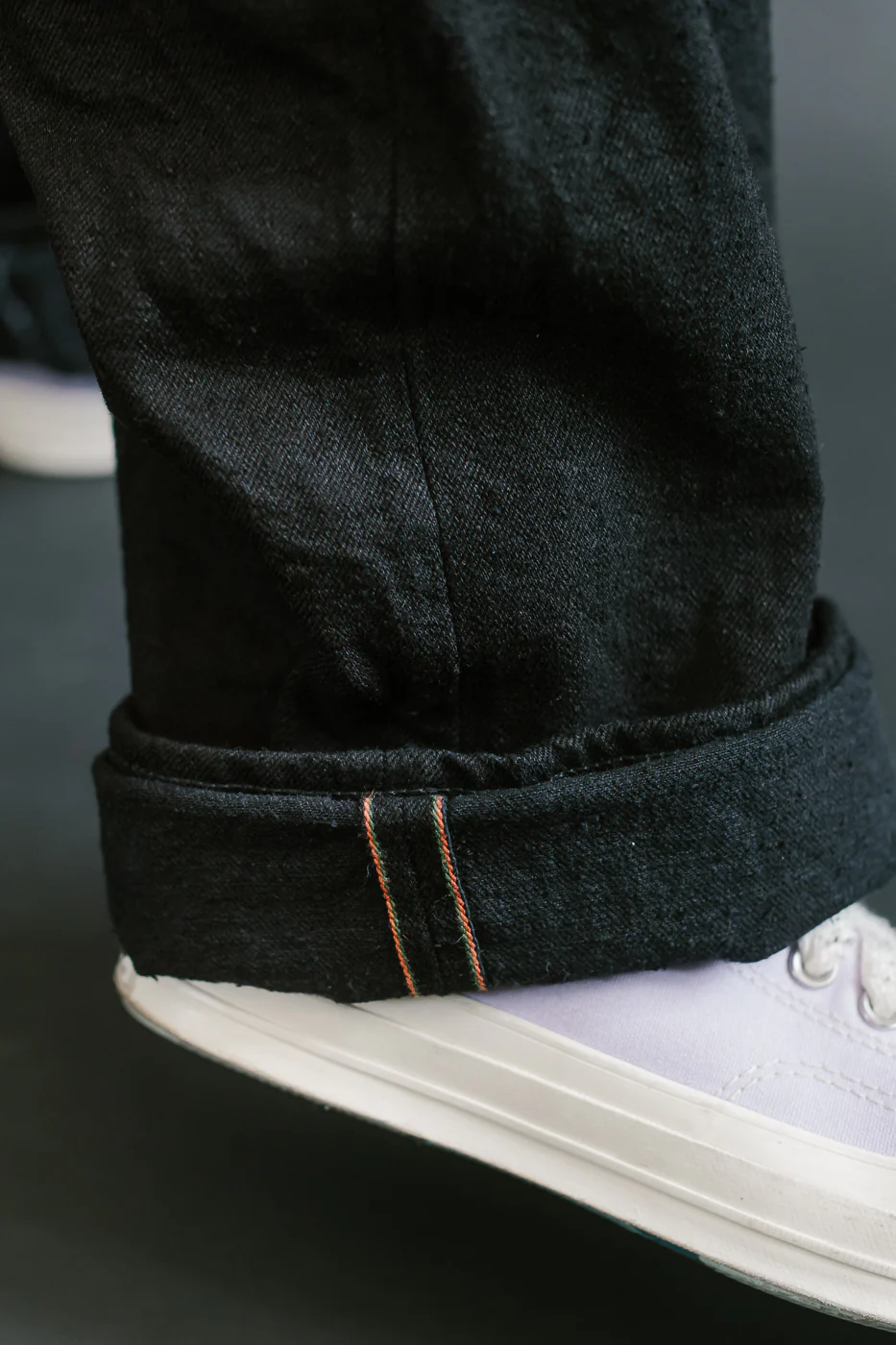 200CCD-BKBK - 15oz "Crushed Concrete Black x Black" Selvedge Denim - Wide Straight - Image 20