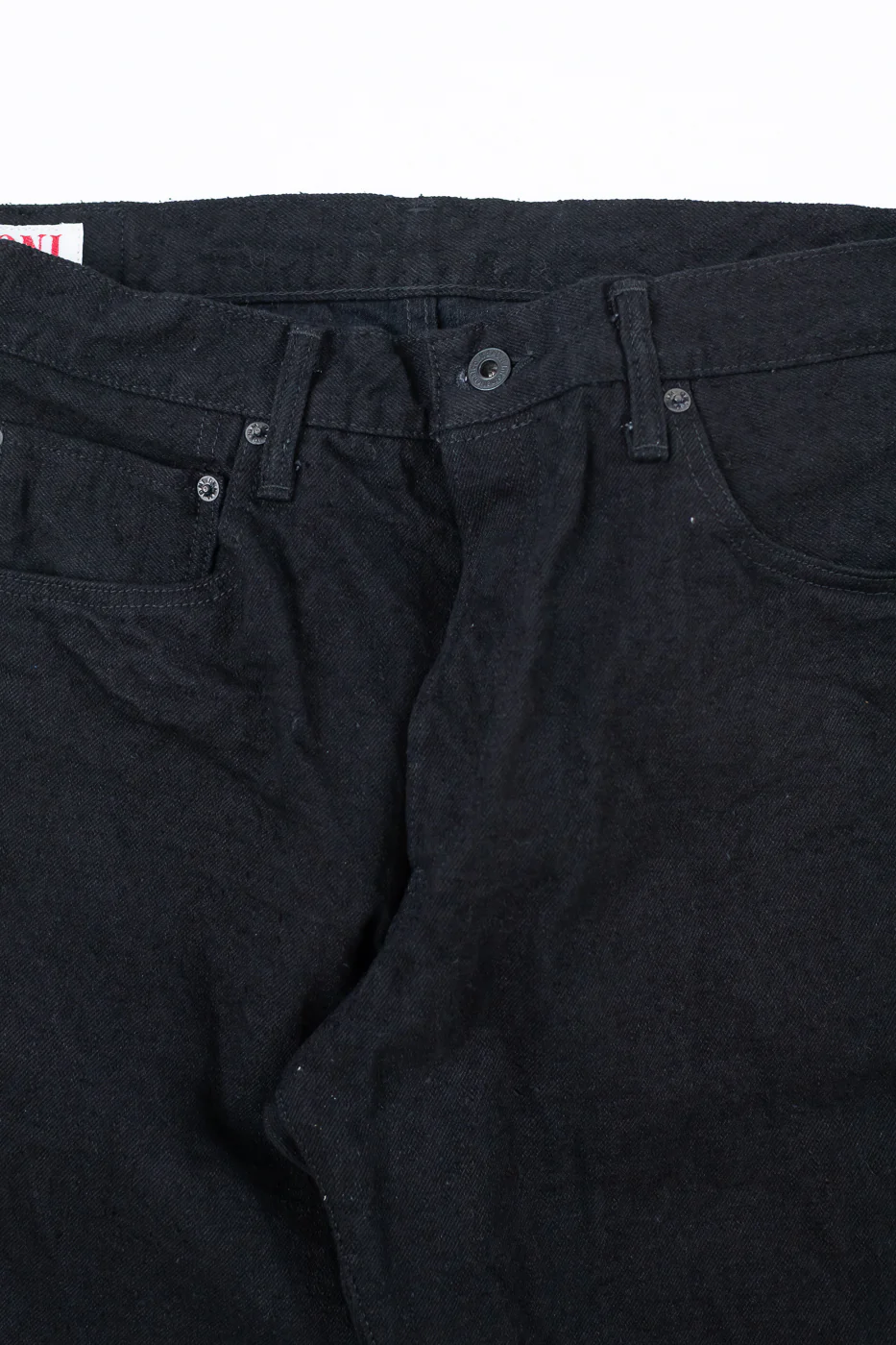 200CCD-BKBK - 15oz "Crushed Concrete Black x Black" Selvedge Denim - Wide Straight - Image 3