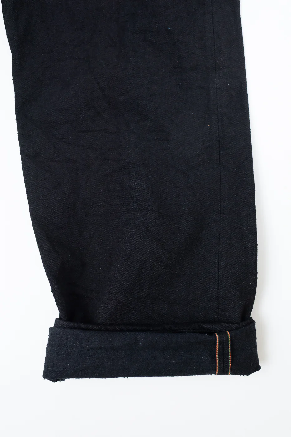 200CCD-BKBK - 15oz "Crushed Concrete Black x Black" Selvedge Denim - Wide Straight - Image 5