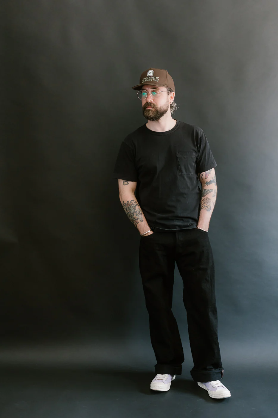 200CCD-BKBK - 15oz "Crushed Concrete Black x Black" Selvedge Denim - Wide Straight - Image 7