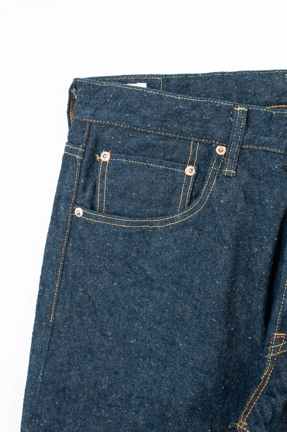 200CCD-GOLV - 15oz "Concrete Denim Grey Olive" Selvedge Denim - Wide Straight - Image 4