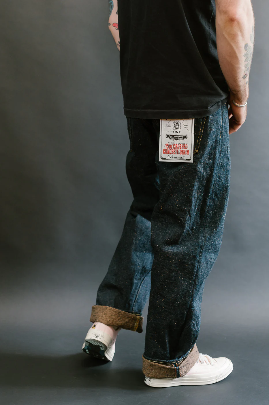 200CCD-MOCA - 15oz "Concrete Denim Mocha" Selvedge Denim - Wide Straight - Image 12