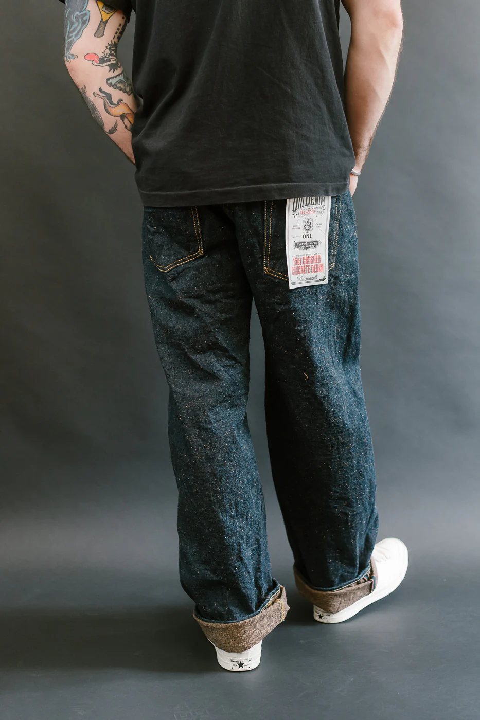 200CCD-MOCA - 15oz "Concrete Denim Mocha" Selvedge Denim - Wide Straight - Image 13