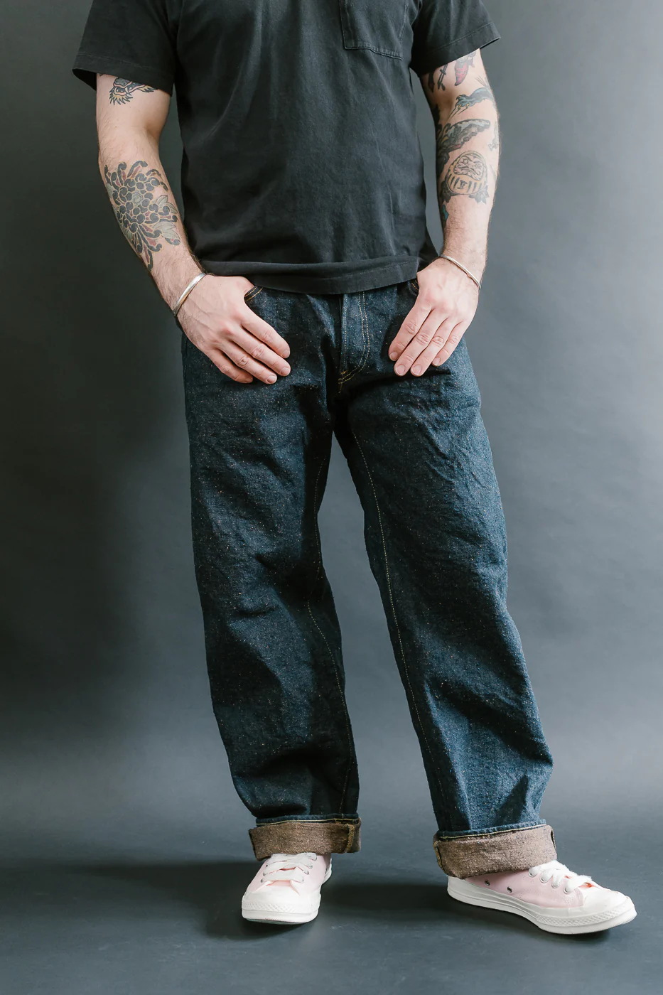 200CCD-MOCA - 15oz "Concrete Denim Mocha" Selvedge Denim - Wide Straight - Image 16