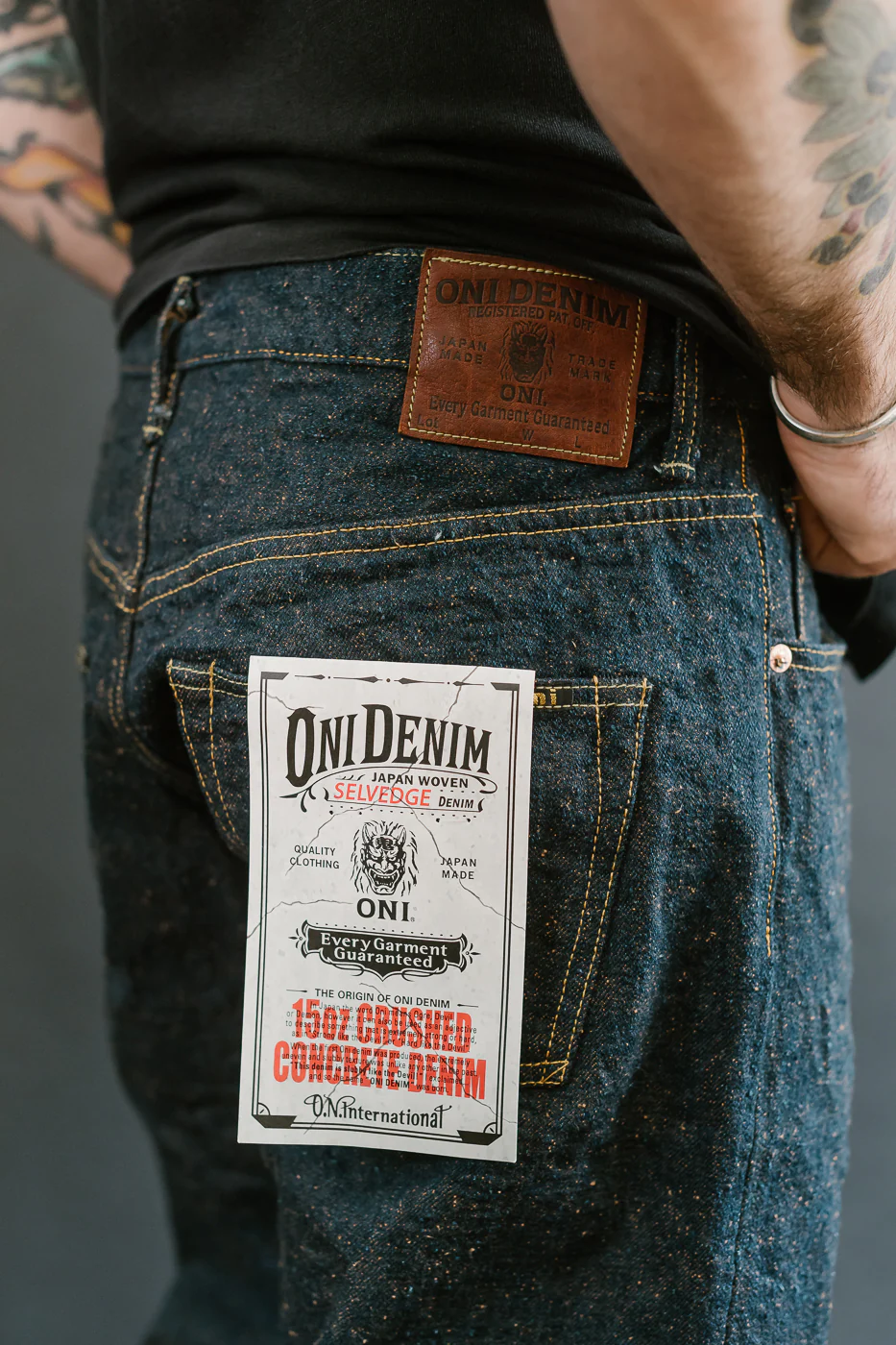 200CCD-MOCA - 15oz "Concrete Denim Mocha" Selvedge Denim - Wide Straight - Image 19