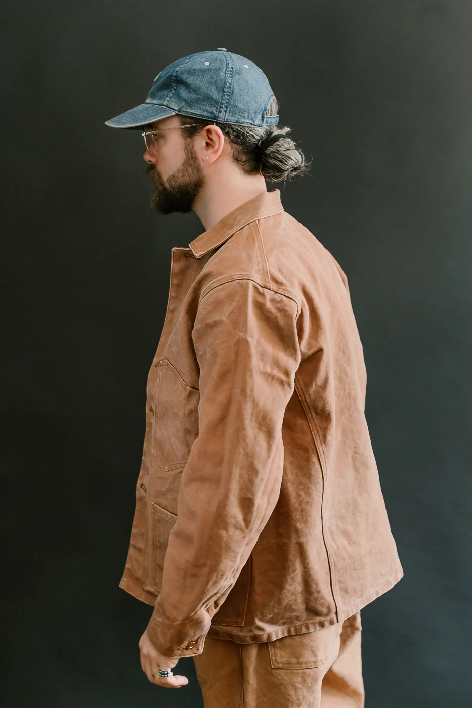 2015-12 - Early 1900s Persimmon Tannin Dye Heavy Duck Chore Jacket - Brown - Image 10