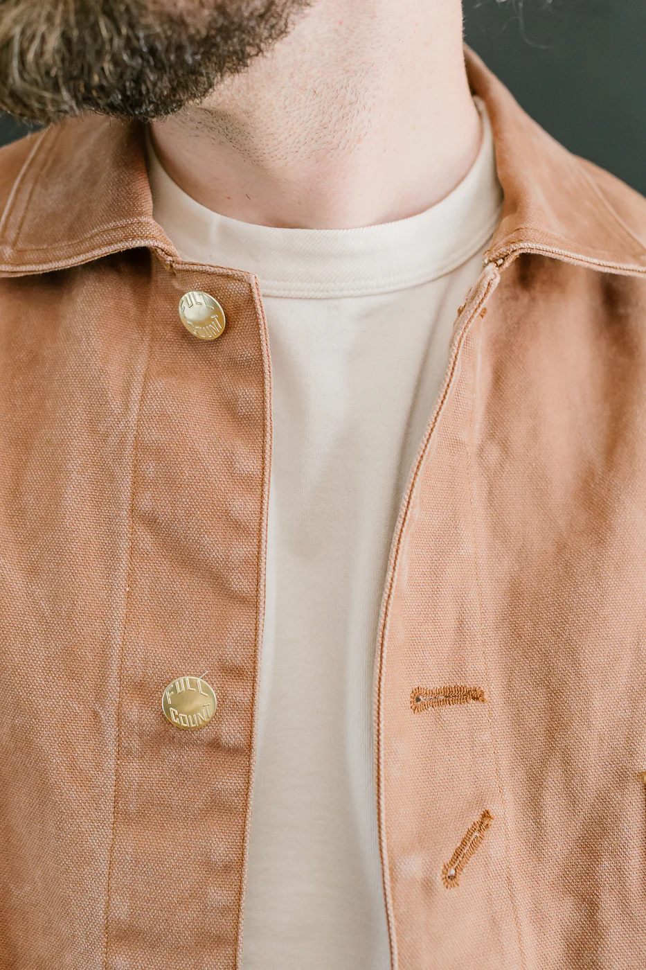 2015-12 - Early 1900s Persimmon Tannin Dye Heavy Duck Chore Jacket - Brown - Image 14