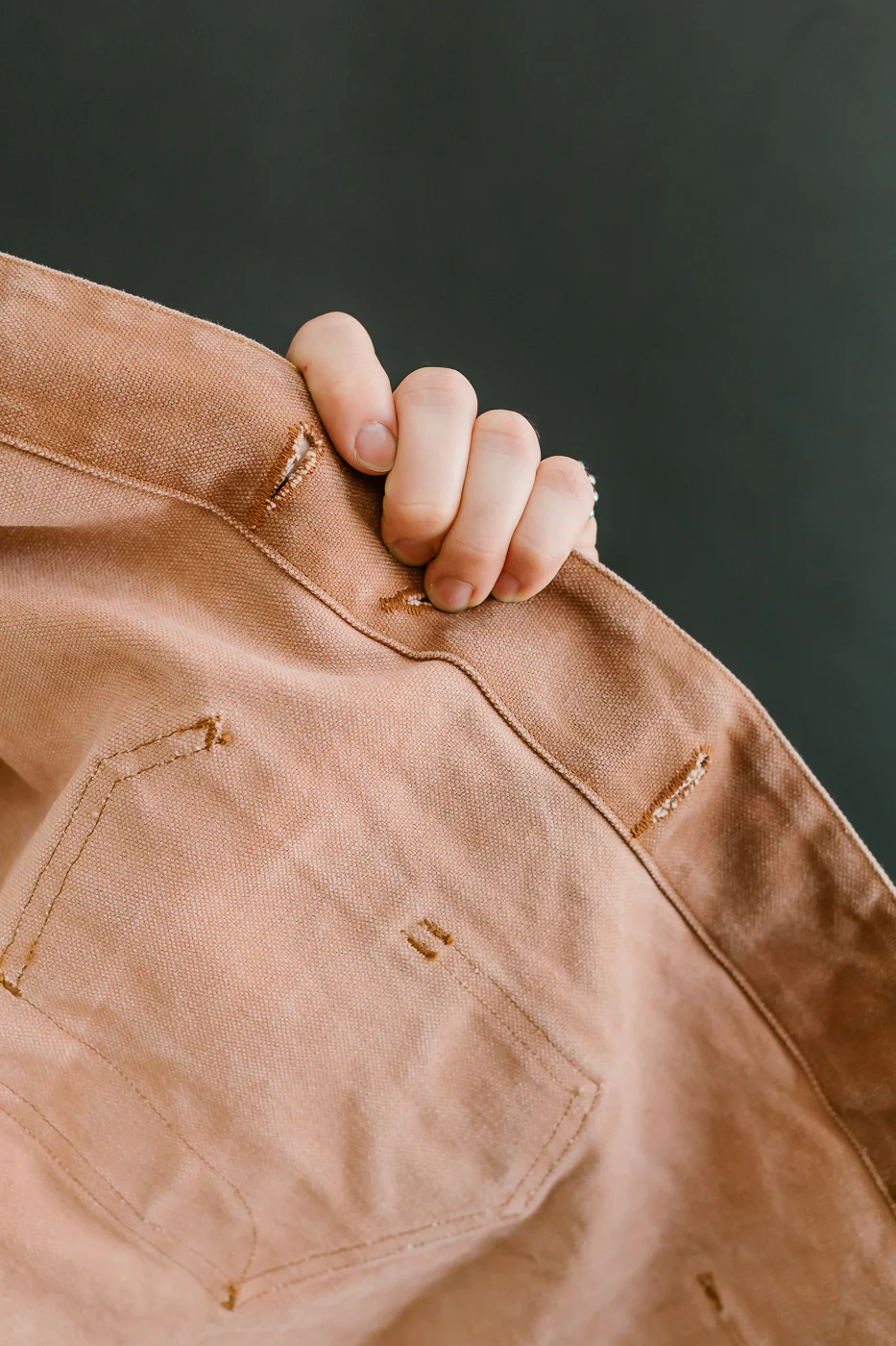 2015-12 - Early 1900s Persimmon Tannin Dye Heavy Duck Chore Jacket - Brown - Image 15