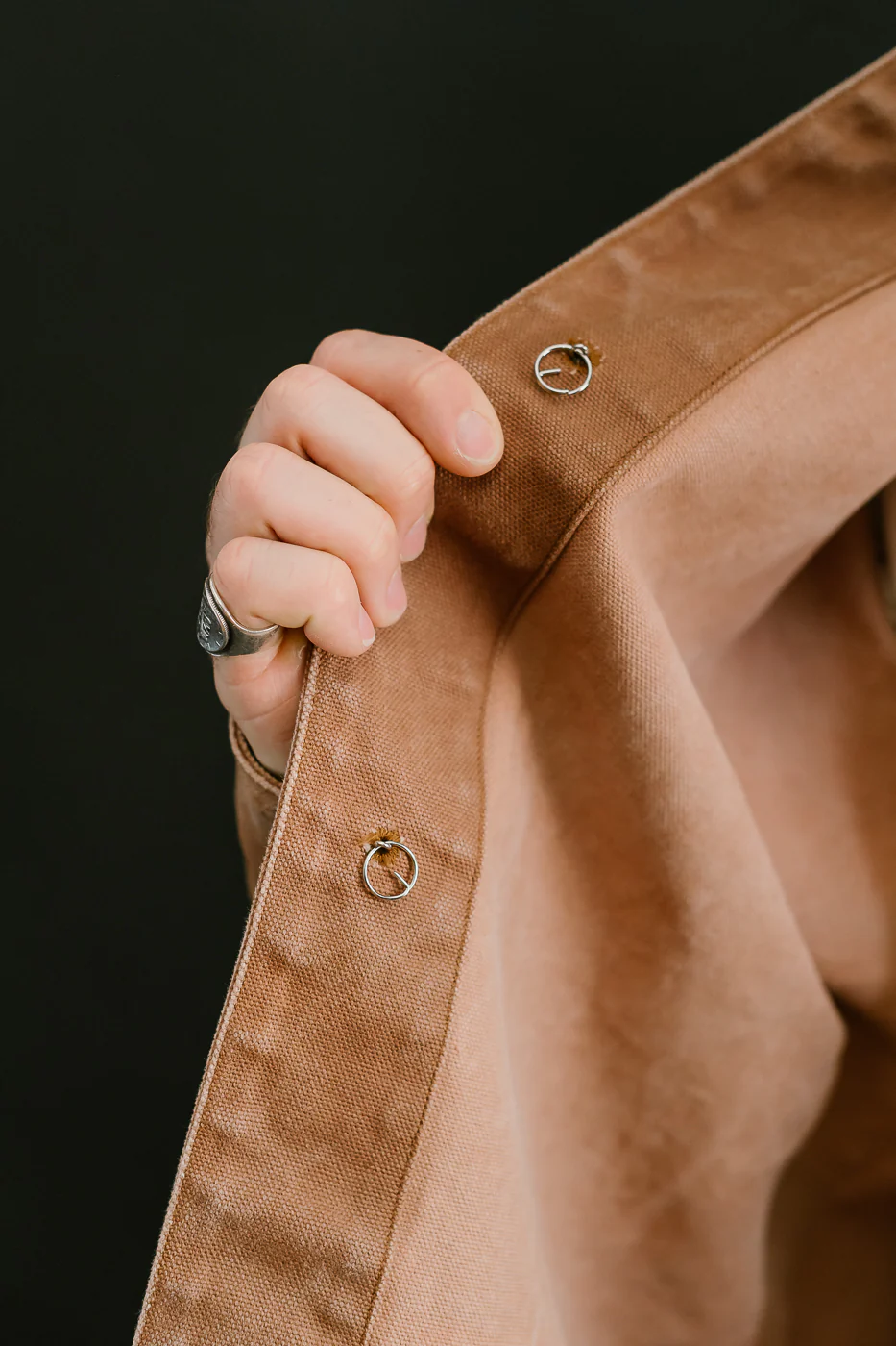 2015-12 - Early 1900s Persimmon Tannin Dye Heavy Duck Chore Jacket - Brown - Image 16