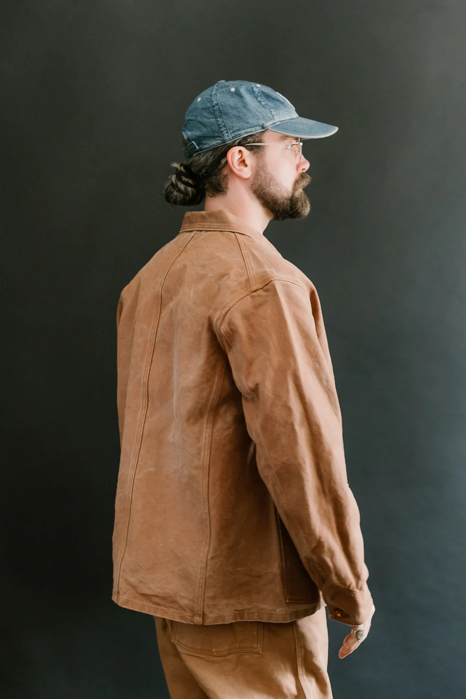 2015-12 - Early 1900s Persimmon Tannin Dye Heavy Duck Chore Jacket - Brown - Image 8