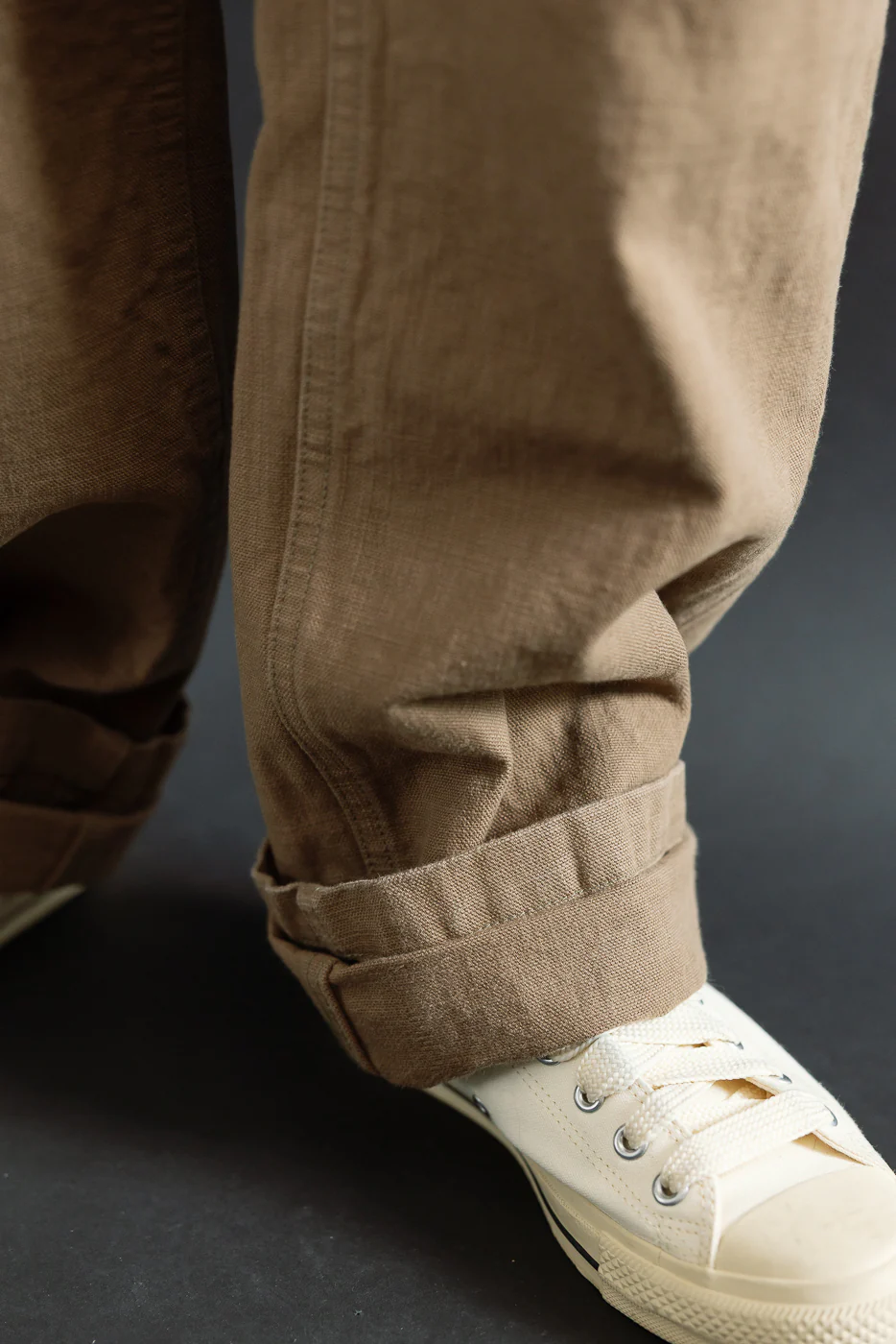 207-HOX-BRK - 13oz "Brown Khaki" Sulfur Dyed Heavy Oxford Baker Pants - Wide Straight - Image 17