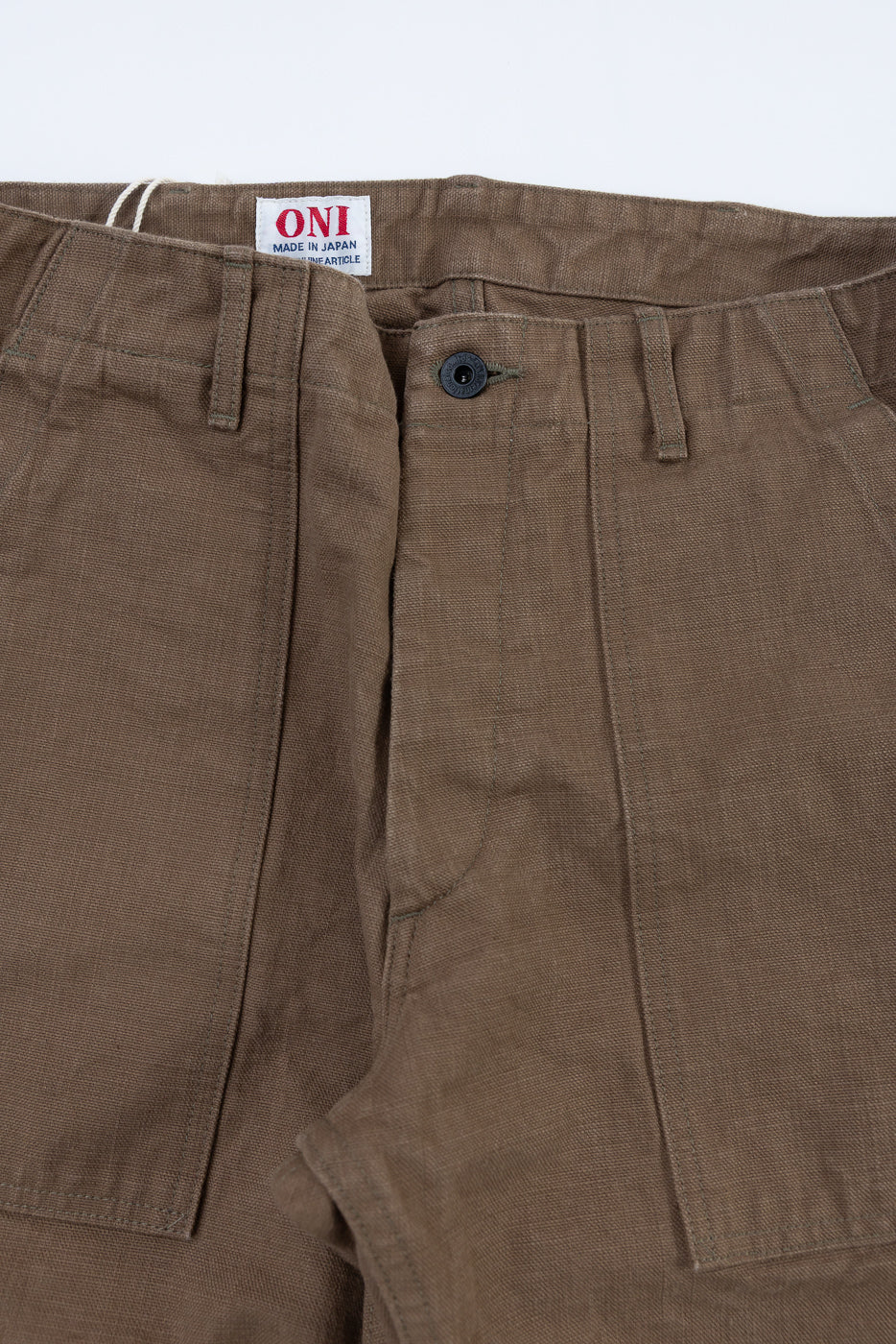 207-HOX-BRK - 13oz "Brown Khaki" Sulfur Dyed Heavy Oxford Baker Pants - Wide Straight - Image 3