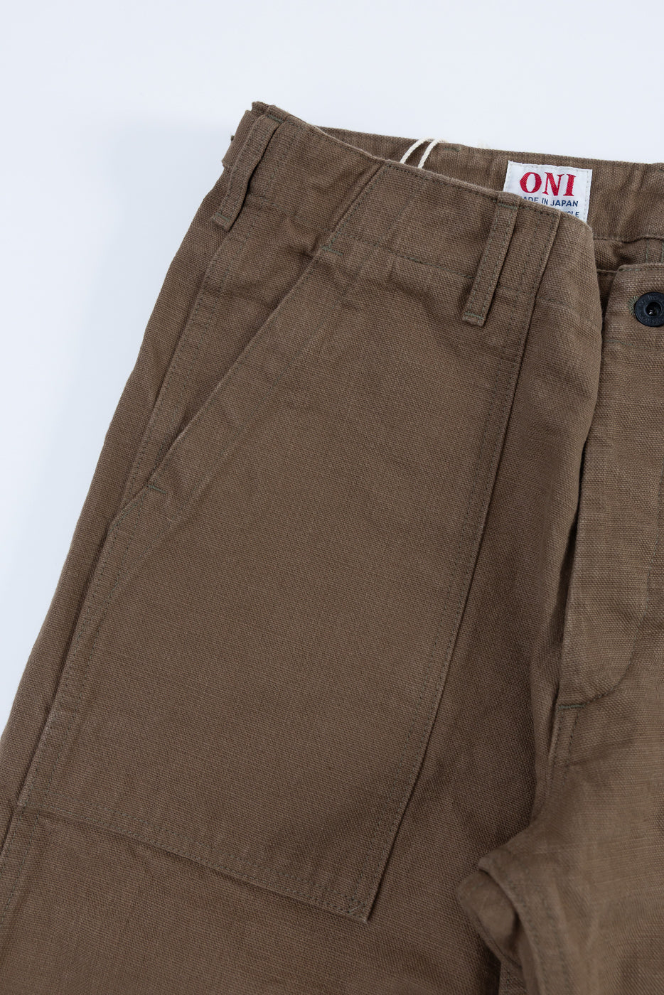 207-HOX-BRK - 13oz "Brown Khaki" Sulfur Dyed Heavy Oxford Baker Pants - Wide Straight - Image 4