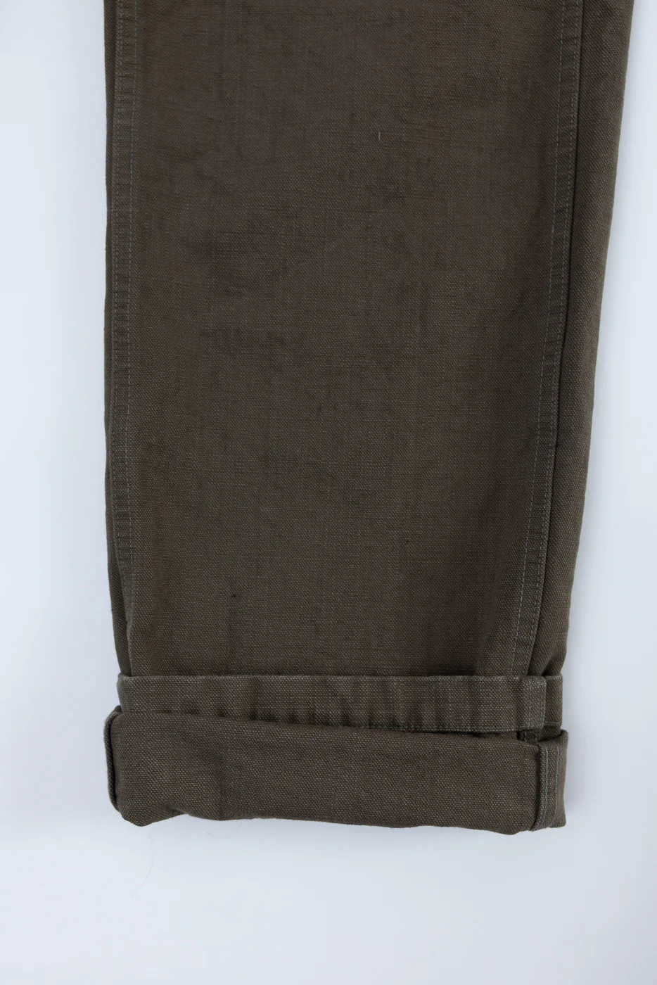 207-HOX-OLB - 13oz "Olive Khaki" Sulfur Dyed Heavy Oxford Baker Pants - Wide Straight - Image 5