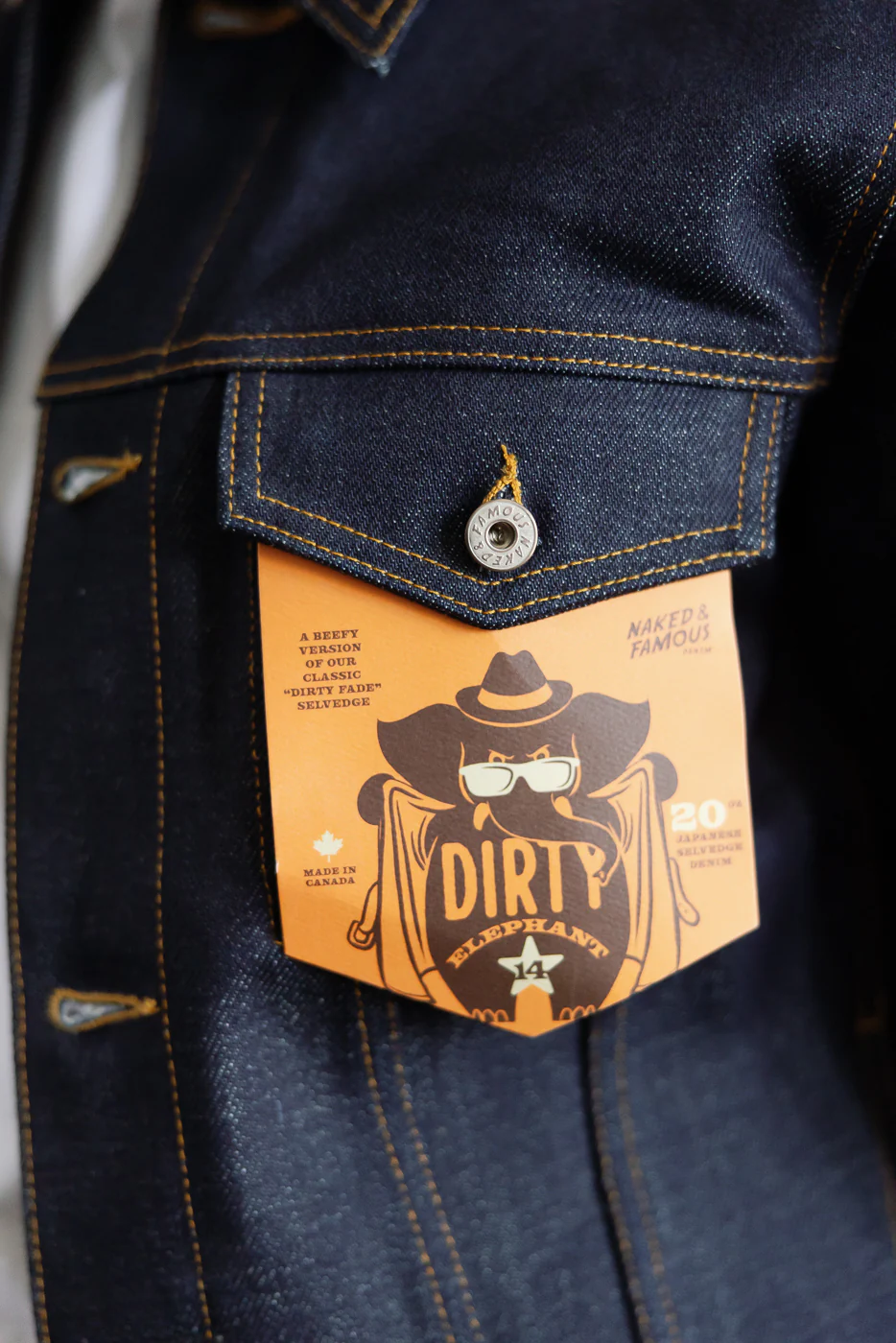 20oz - Dirty Elephant 14 Selvedge - Denim Jacket - Image 20