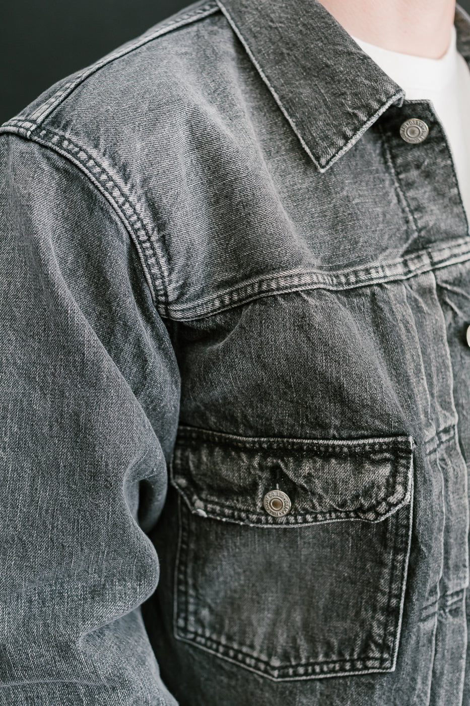 2102BKHW - 13.7oz Black Selvedge Denim Dartford - Type II - Image 23