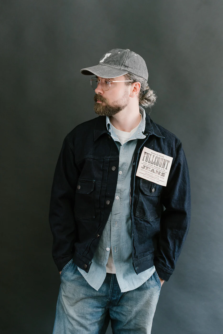 2102SRB - 15.5oz Super Rough Selvedge Type II Jacket - Indigo x Black - Image 11