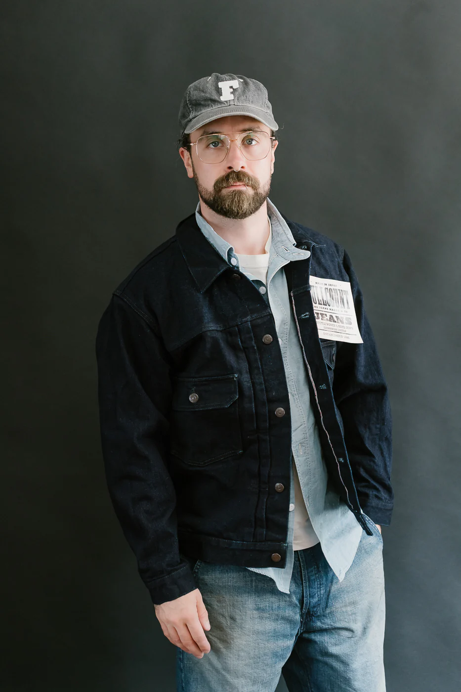 2102SRB - 15.5oz Super Rough Selvedge Type II Jacket - Indigo x Black - Image 12