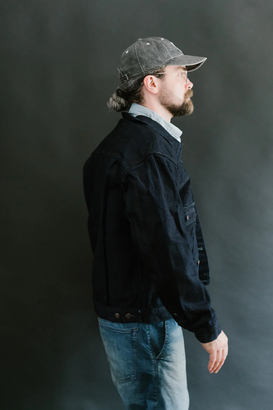 2102SRB - 15.5oz Super Rough Selvedge Type II Jacket - Indigo x Black - Image 13