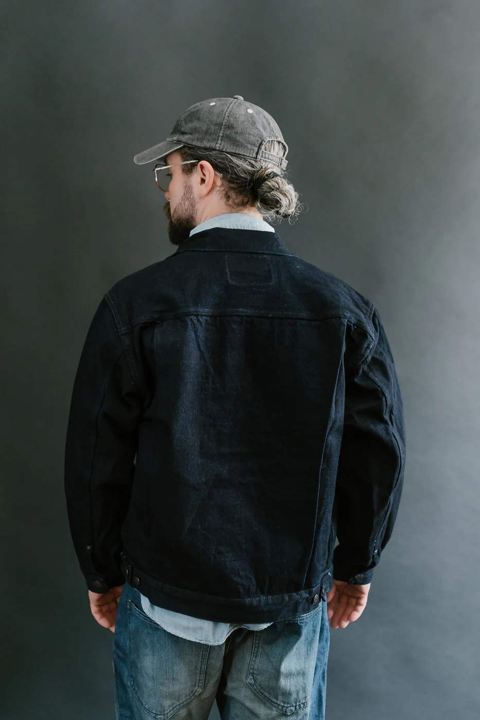 2102SRB - 15.5oz Super Rough Selvedge Type II Jacket - Indigo x Black - Image 14