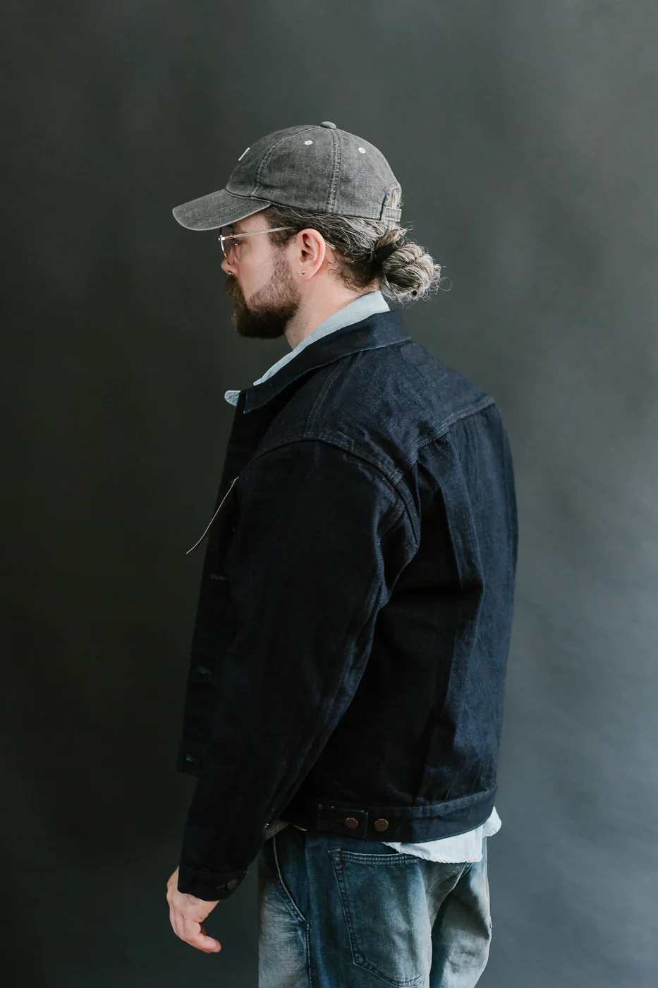 2102SRB - 15.5oz Super Rough Selvedge Type II Jacket - Indigo x Black - Image 15