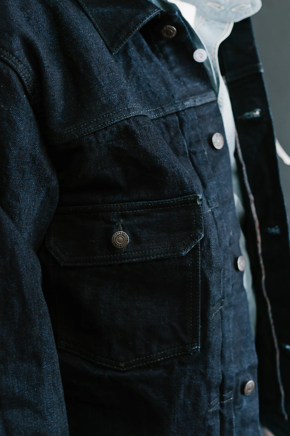 2102SRB - 15.5oz Super Rough Selvedge Type II Jacket - Indigo x Black - Image 22