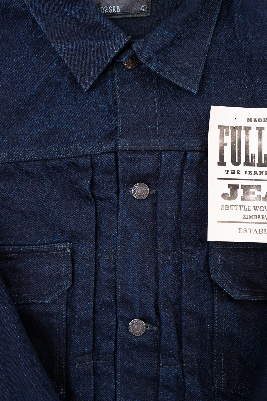 2102SRB - 15.5oz Super Rough Selvedge Type II Jacket - Indigo x Black - Image 3