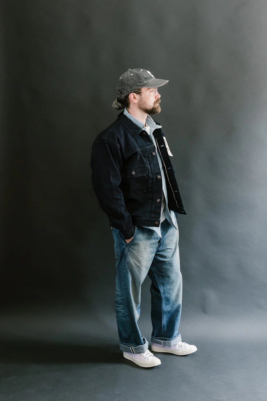 2102SRB - 15.5oz Super Rough Selvedge Type II Jacket - Indigo x Black - Image 9