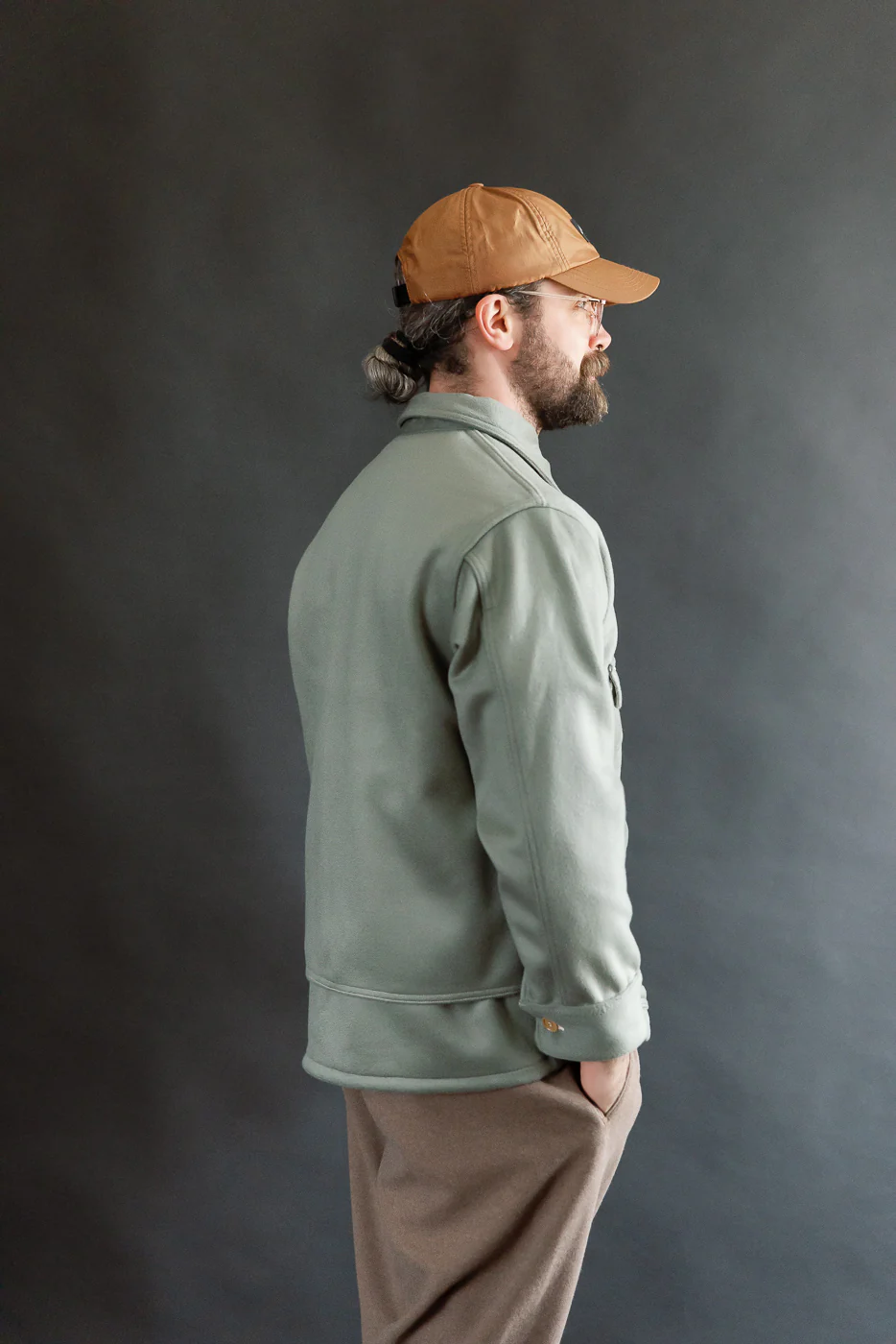 2106R-BMG - Cruzer 5-R Beaver Melton Jacket - Pale Green - Image 11