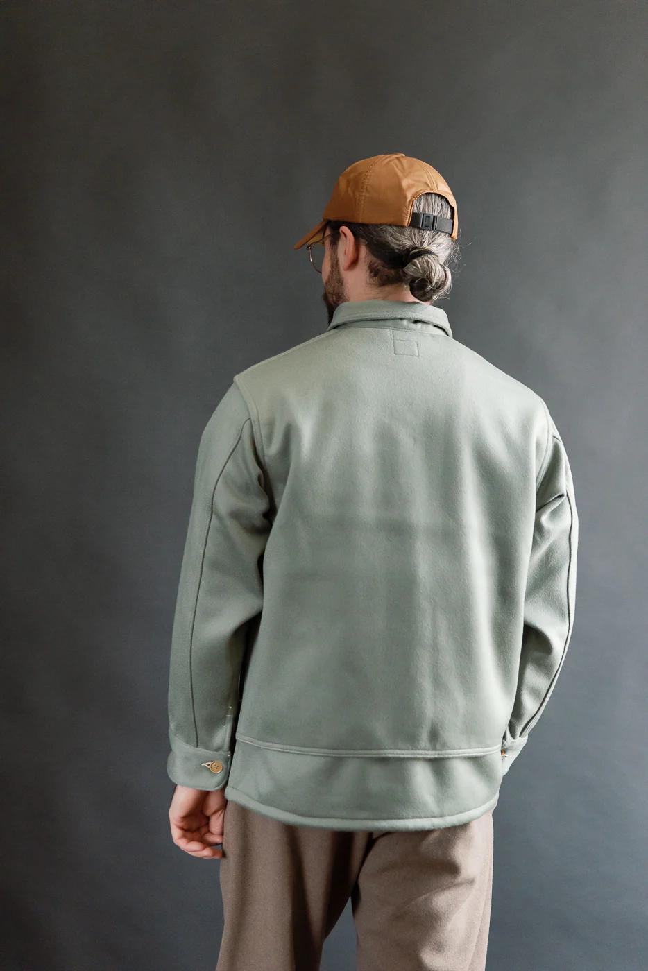 2106R-BMG - Cruzer 5-R Beaver Melton Jacket - Pale Green - Image 12