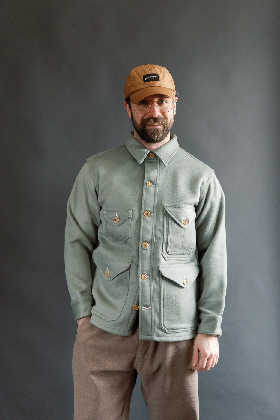 2106R-BMG - Cruzer 5-R Beaver Melton Jacket - Pale Green - Image 15